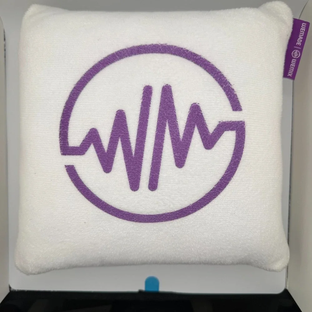 Wemade Wemix Plush Pillow Unisex Small White Purple Logo Tech Crypto Promo GDC